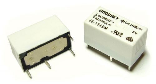 2PCS GOODSKY JE-124DM Power Relay 24VDC 4Pin 8A 250VAC 