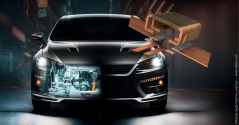 Graphic of the BVB series byISABELLENHÜTTE and a car.