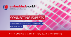 Meet the CODICO team in Nuremberg at Embedded World Exibition and Conference: 09.-11.-04.2024