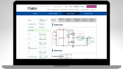 TOREX's simulation tool to simulate the operation of a DC/DC converter.