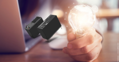 Graphic of the DW-YL High-Inrush Relay by PANASONIC and a light bulb.