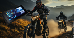 Graphic of Smart Cluster by JMO and motorcross bikes.