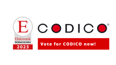 The trade magazine "Elektronik" is now calling for readers to vote for "Distributor of the Year 2023" and CODICO is taking part. 