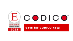 The trade magazine "Elektronik" is now calling for readers to vote for "Distributor of the Year 2023" and CODICO is taking part.