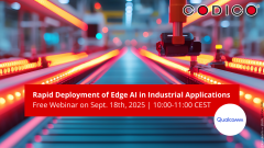 A graphic with an industrial production in the background and in the front the webinar title.