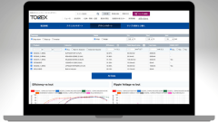 TOREX's online-comparison-tool to compare DC/DC converter efficiency.